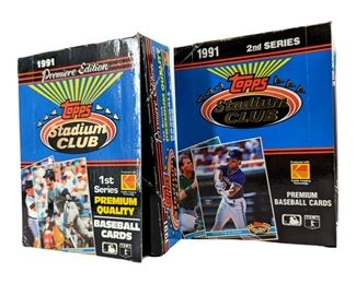 2pc. 1991 Topps Stadium Club Baseball Boxes