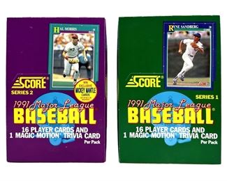 2pc. 1991 Score MLB Trading Card Box Sets