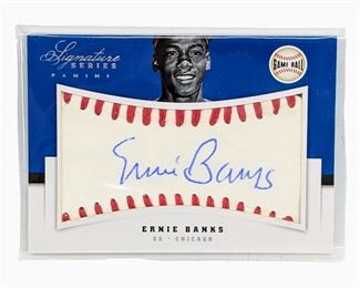 Panini Signature Series Signed Ernie Banks Card