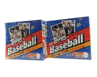2pc. 1993 Topps Series 1 Baseball Cello Boxes