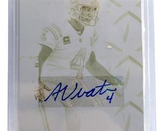 Signed Adam Vinatieri Yellow Print Plate