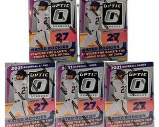 5pc 2021 Panini Donruss Optic Baseball Hobby Boxes