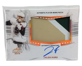 2019 Leaf Trinity Signed Jalen Hurd Relic Card