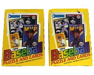 2pc. 1989 Donruss Baseball Puzzle & Card Box Sets