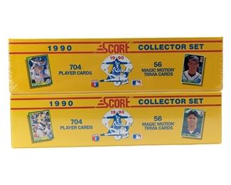 2pc. 1990 Score 1008-Card Baseball Collector's Set