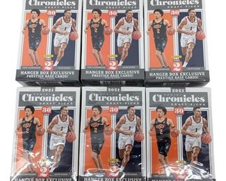 6pc 2021 Panini Draft Picks Basketball Box Hangers