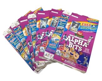 7pc Baseball Card Enclosed Alpha-Bits Cereal Boxes
