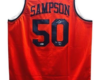 Autographed Ralph Sampson Rockets Jersey