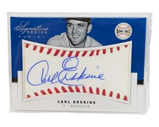 Panini Signature Series Signed Carl Erskine Card