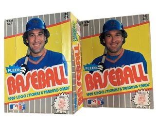 2pc 1989 Fleer Baseball Card Wax Boxes