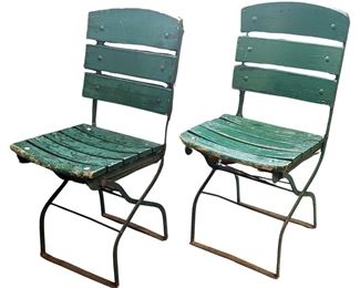 2pc. Vintage Authentic Tiger Stadium Folding Seats