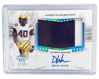 The 2019 Leaf Trinity Autographed Devin White Card