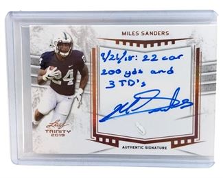 2019 Leaf Trinity Autographed Miles Sanders Card