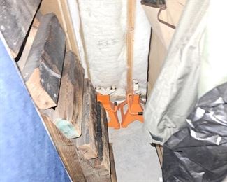 jacks located down stairs.