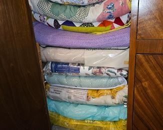 blankets shrink wrap and kept neatly  upstairs