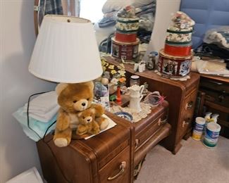 Waterfall set located upstairs in a bedroom.