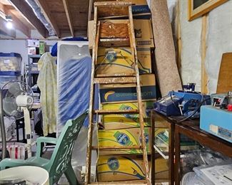 Vintage sturdy ladder  basement