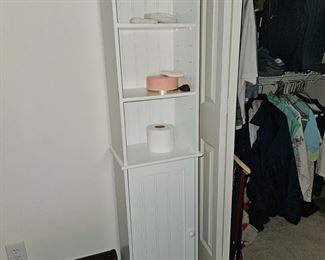 tall shelf was in bathroom now in bedroom end of hall lover level