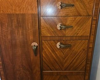 Closet with drawers closed.