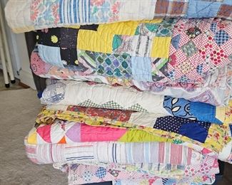 Many vintage quilts to select from various prices and sizes. Front entry