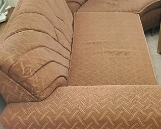 ****Taking bids Saturday, 10 to 3. Will call highest bidder by 5 p.m.**** Fabulous 50's curved sofa set - Original upholstery - Great condition!