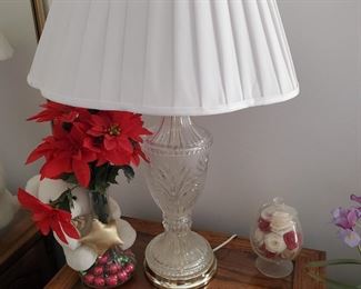 (1) of (2) Glass lamps