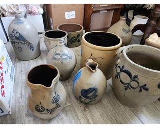 Lots of Antique pottery and stoneware