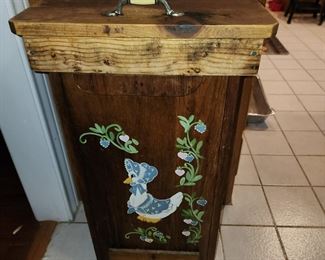 Trash Can - Hand Painted
