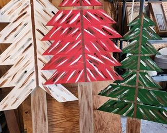 Handmade Wooden Christmas Trees