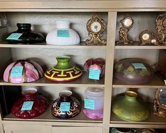 Rare and Beautiful kerosene and electric lamp shades dating from the 1800s to the 1930s. 