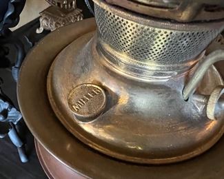 Antique Miller kerosene lamp