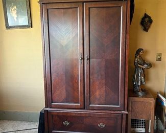 Beautiful wood armoire tv cabinet
