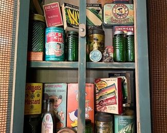 A large selection of antique ephemera and old grocery/pharmacy boxes