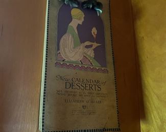 Antique Elizabeth O. Miller New Calendar of Desserts