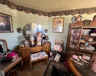 Vintage furniture through out the home