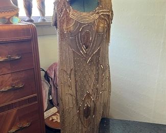 Gorgeous vintage beaded flapper dress
