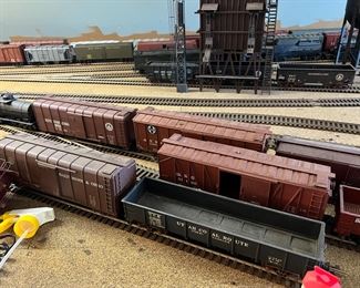 Dozens and Dozens of model trains - engines, boxcars and tracks, stations, bridges and parts!