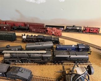 Dozens and Dozens of model trains - engines, boxcars and tracks, stations, bridges and parts!