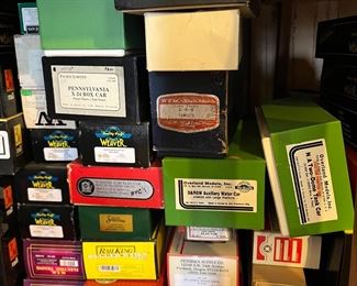 Dozens and Dozens of model trains - engines, boxcars and tracks, stations, bridges and parts!