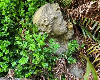 concrete cherub angel statue