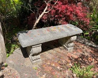 concrete outdoor bench