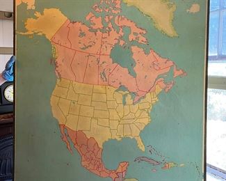 Vintage teaching map