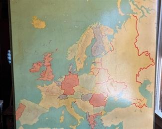 Vintage teaching map
