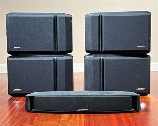 (5PC) BOSE 5.1 SURROUND SOUND SPEAKER SYSTEM | Includes: VCS-10 Center Channel speaker, 2 Left 201 Series IV Direct/Reflecting speakers, and 2 Right 201 Series IV Direct/Reflecting speakers. - l. 15 x w. 7 x h. 9.5 in (Largest)