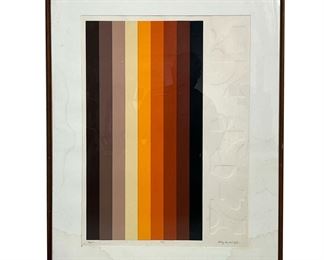 AUDREY GRENDAHL KUHN (B. 1929) | Pencil signed & Numbered print “Mojave” by Audrey Grendahl Kuhn, framed. 19.5 x 26.5 in (sight). - l. 27 x h. 34.5 in (frame)