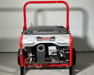 HUSKY 5000W PORTABLE GENERATOR | 5000 Running-watt gas-powered portable generator with 4 120V plugs and 1 240V AC plug for house power. - l. 34 x w. 22 x h. 38 in
