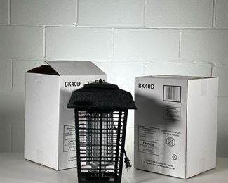 (2PC) FLOWTRIM ELECTRONIC INSECT KILLER | Flotron Outdoor Products Insect Killer (2) Units Model BK40D Both Brand New in box with instructions. - l. 10 x w. 10 x h. 14 in