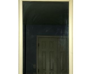 WALL MIRROR | Beveled glass mirror in white frame. - l. 27.5 x h. 39.5 in