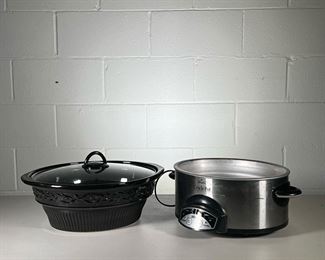 RIVAL CROCK POT | Stoneware slow cooker with high, low, and warm setting and cook time settings. - l. 15 x w. 12 x h. 12 in
