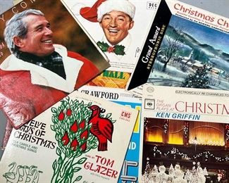 CHRISTMAS RECORDS | Vinyl record albums, including: Jesse Crawford “Organ and Thyme”, The Twelve Days of Christmas by Tom Glazer, I Wish It Could Be Christmas Forever by Perry Como and many more.